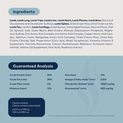 Bundle: ZIWI Peak Lamb Grain-Free Air-Dried Dog Food, 35.2-oz bag + Lamb with Green Vegetables Recipe Steam & Dried Dog Food, 28.8-oz bag