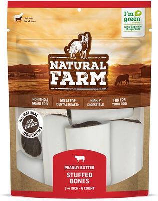 3 to 4-inch Chicken Flavor Stuffed Dog Bones, 6 count
