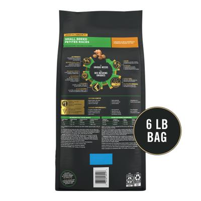 Alimento seco para perros de raza pequeña 7 Plus Shredded Blend con fórmula de pollo y arroz para adultos, bolsa de 6 lb