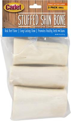 Stuffed Shin Bones Peanut Butter Flavor Dog Bones, Small, 3 count