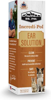 Incredi-Pol Ear Solution for Dogs, Cats, & All Pets, 3-fl oz bottle