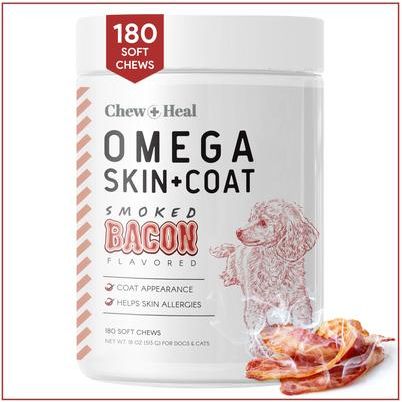 Suplemento Omega Skin + Coat para perros, paquete de 2, 360 unidades