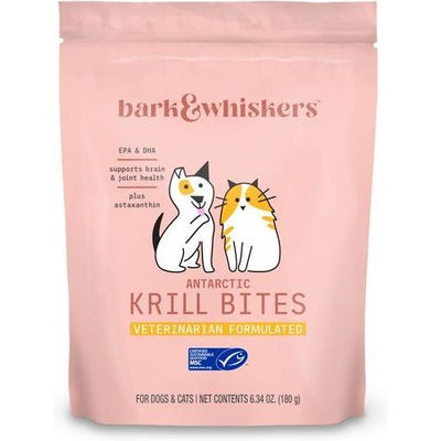 Antarctic Krill Bites Supplement, Perros y Gatos. 180 g. - Bark & Whiskers