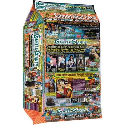 Alimento seco natural sin OMG para perros y cachorros con carne de res y tocino, bolsa de 24 lb