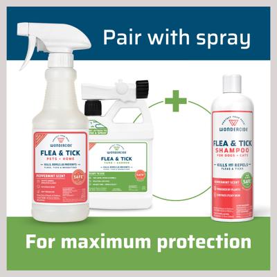 Natural Flea & Tick with Essential Oils Dog & Cat Shampoo, Peppermint, 12-fl oz bottle