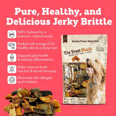 All-Natural Salmon Human-Grade Jerky Brittle Freeze-Dried Dog Treats, 3-oz bag