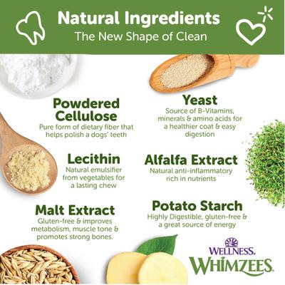 by Wellness Alligator Dental Chews Natural Grain-Free Dental Dog Treats, Small, 24 count