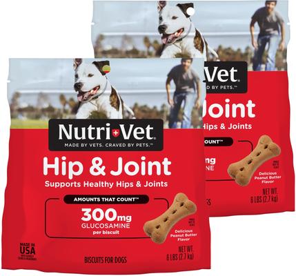 Hip & Joint Extra Strength Biscuits for Large Dogs Peanut Butter Flavor Treats, 6-lb bag