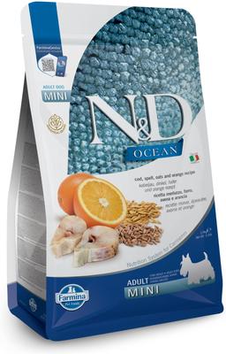 N&D Ocean Codfish & Orange Ancestral Grain Mini Adult Dry Dog Food, 15.4-lb bag
