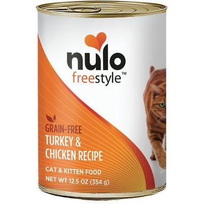 Nulo, FreeStyle Paté Turkey & Chicken, Pavo + Pollo, Sin Granos, Gatos y Gatitos, 156 g × 24 / 354 g × 12 latas