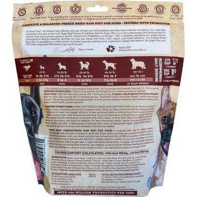 Alimento liofilizado para perros Complete & Balanced Raw Diet Lamb Recipe, bolsa de 355 g