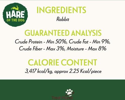 100% Rabbit Freeze-Dried Dog Treats, 2.25-oz bag