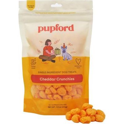 Cheddar Crunchies - Golosinas crujientes para perros con sabor a queso cheddar de ingredientes limitados, de grado humano, bolsa de 0.75 oz