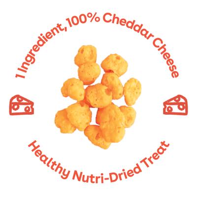 Cheddar Crunchies - Golosinas crujientes para perros con sabor a queso cheddar de ingredientes limitados, de grado humano, bolsa de 7.5 oz