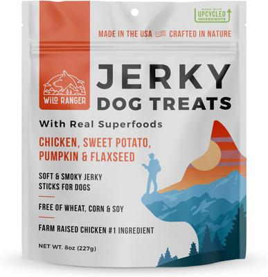 Duck, Sweet Potato, Pumpkin & Flaxseed with Real Superfoods Jerky Dog Treats, 8-oz bag