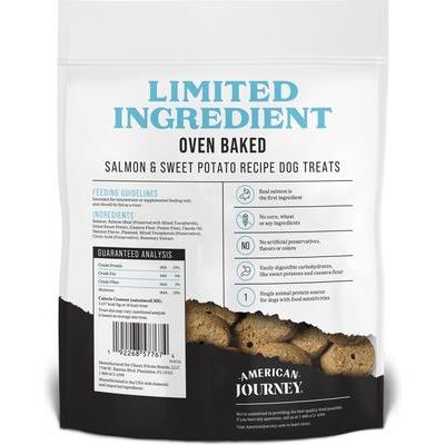 Premios para perros con ingredientes limitados, receta de salmón y batata, bolsa de 14 oz