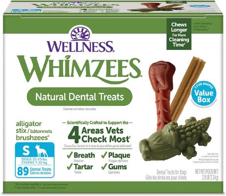 by Wellness Variety Box Dental Chews Natural Grain-Free Dental Dog Treats, Small, 56 count