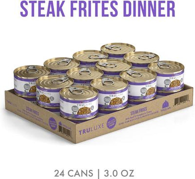 Truluxe Steak Frites Dinner Beef & Pumpkin in Gravy Grain-Free Wet Cat Food, 3-oz, case of 24