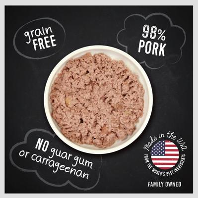 Comida húmeda para gatos con sabor a cerdo, lata de 5.5 oz, 24 unidades