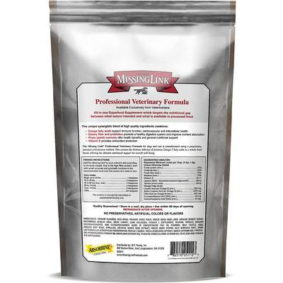 The Missing Link, Professional Veterinary Formula Canine/Feline Recovery & Detox, aceite de pescado + probióticos + cardo mariano + espirulina + vitamina E, 454 g.