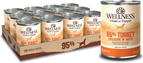 95% Whitefish Natural Grain-Free Wet Dog Food Topper, 13.2-oz can, case of 12