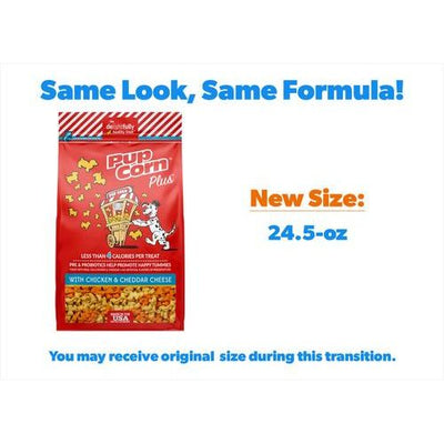 Premios para perros Plus de pollo y queso cheddar, bolsa de 24.5 oz