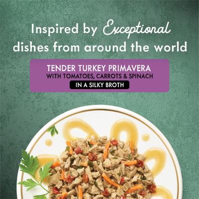 Comida enlatada para gatos Medleys Tender Turkey Primavera, 3 oz, caja de 24