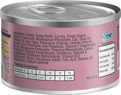 Comida enlatada para gatos Just Juicy Turkey Stew sin cereales, 2.5 oz, caja de 24