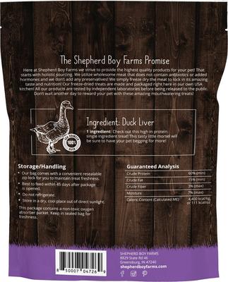 Duck Liver Freeze-Dried Dog & Cat Treats, 8-oz bag