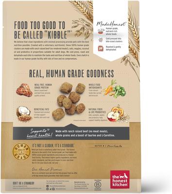 Whole Food Clusters Whole Grain Beef & Oat Dry Dog Food, 1-lb bag