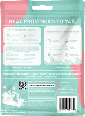 Filete de trucha arcoíris seco al aire, premios para perros y gatos, bolsa de 2.60 oz