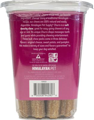 Golosinas dentales para perros con churro de batata, envase de 16 oz