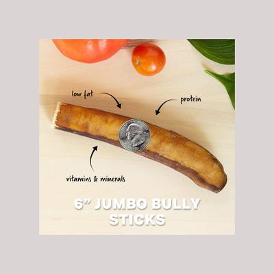 Bully Sticks - Premios jumbo para perros de 6 pulgadas, 10 unidades