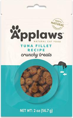 Galletas crujientes para gatos con sabor a atún y salmón, sin cereales y con ingredientes limitados, bolsa de 2 oz