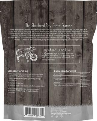 Lamb Liver Freeze-Dried Dog & Cat Treats, 8-oz bag
