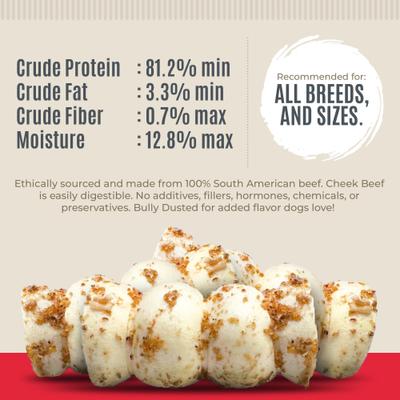 Beef Cheek Rolls 5 to 6-in Dog Treats, 4 count