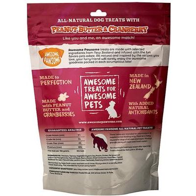 Golosinas de mantequilla de maní y arándanos para perros, bolsa de 3 oz