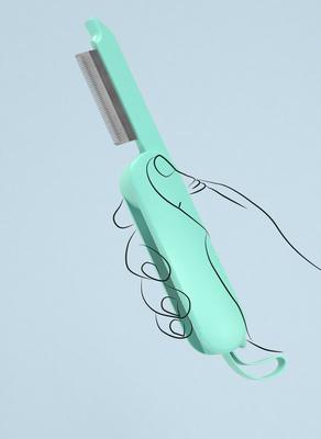 JOYNE Multi-Functional 2-in-1 Swivel Travel Grooming Dog & Cat Comb & Deshedding Tool, Green