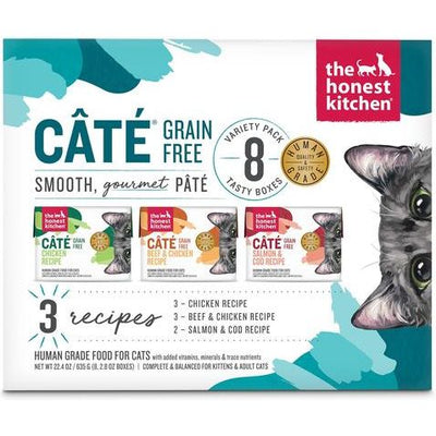 Chicken, Salmon and Turkey in Gravy, Grain-Free, vaiety. 8 pack