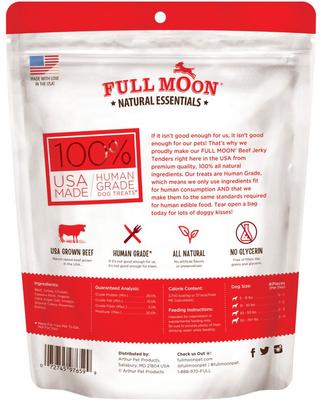 Bundle: Variety Pack - Full Moon Natural Cuts Sliced Pork Jerky Human-Grade Dog Treats, Chicken Jerky & Beef Flavors
