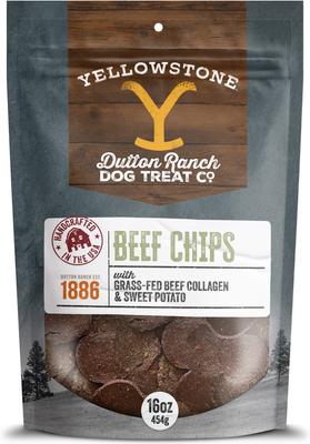 Beef Chips Crunchy Dog Treats, 8-oz bag