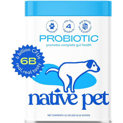 Native Pet Probiotic Vet-Formulated Powder Digestive Supplement for Dogs, 8.2-oz