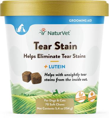 Tear Stain Plus Lutein Powder Vision Supplement for Cats & Dogs, 200-g bottle