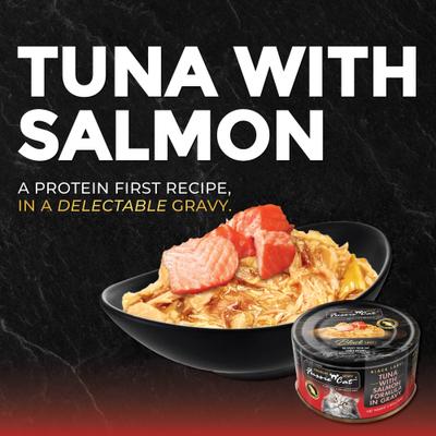 Tuna with Salmon in Gravy Wet Cat Food, 2.82-oz can, case of 24