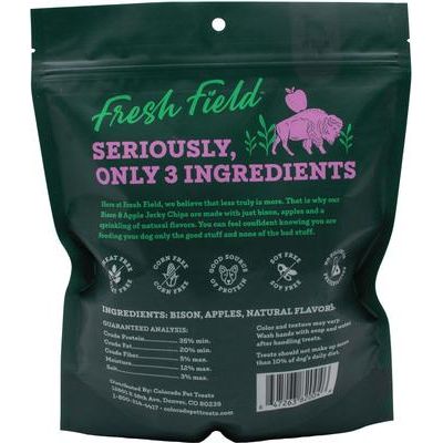 Premios para perros de cecina de bisonte y manzana sin OMG, bolsa de 14 oz