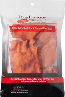 DogLicious Chicken Flavor Chips Rawhide Dog Treats, 3-oz bag