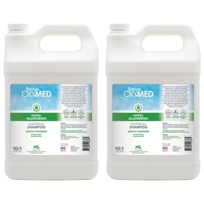 Champú hipoalergénico de avena para perros y gatos OxyMed, sin perfume, botella de 593 ml (20 onzas líquidas)