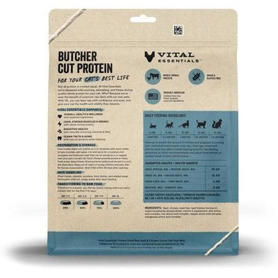 Alimento para gatos liofilizado de carne cruda de res y pollo, bolsa de 8 oz