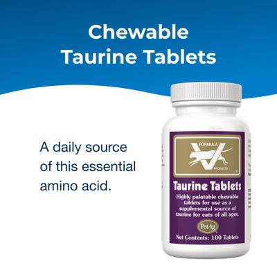 Taurine Daily Chewable Tablet Supplement for Cats, 100 count