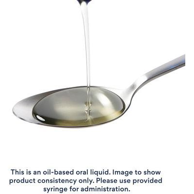 Aceite oral líquido con sabor a pollo para perros, gatos y caballos, 5 mg/ml, 90 ml